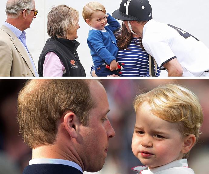 The adorable tyke might be the future King but understanding that dad is boss can be difficult. "He's got a good pair of lungs on him, that's for sure," William revealed shortly after his birth.