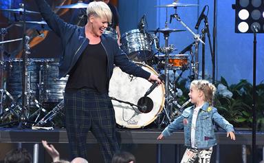 Pink's daughter Willow simply adores her baby brother