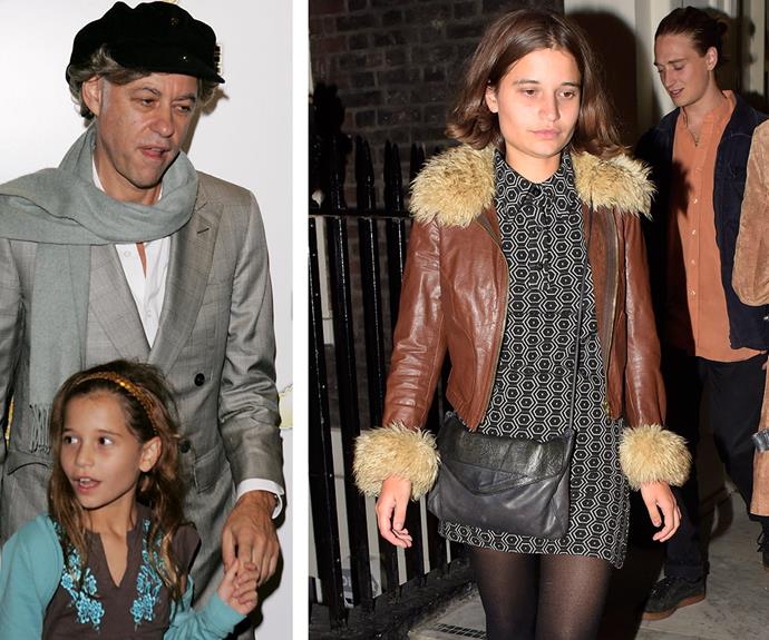 Paula's ex-husband Sir Bob Geldof (pictured on the left in 2005 with Tiger) legally adopted her so she could grow up with her sisters. Now, she's all grown up (pictured age 20 in the right).