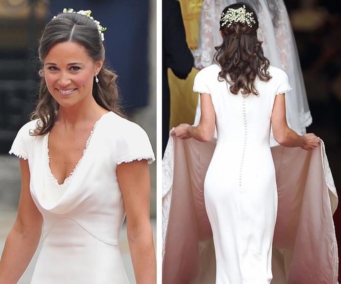 Who could ever forget Pippa Middleton almost stealing the show with this baby-breath head piece at the her sisters wedding to Prince William in 2011.