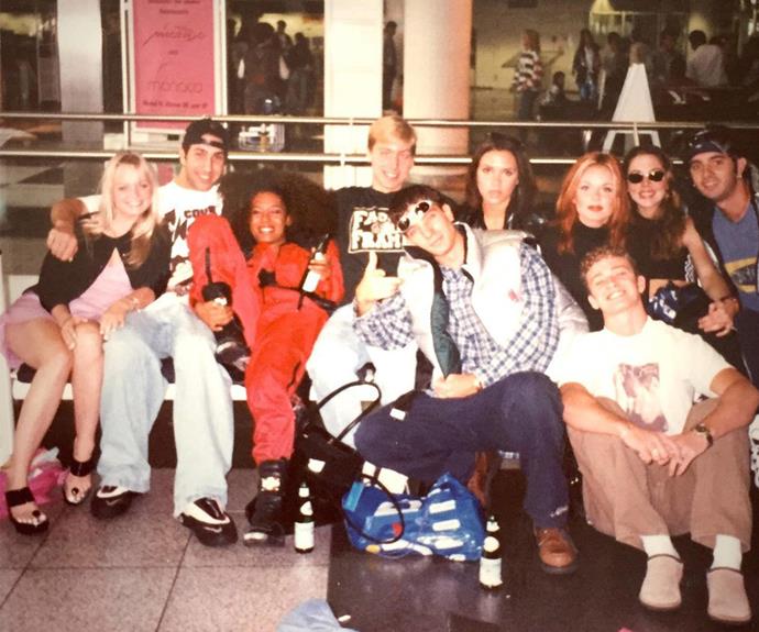 Now this is the perfectly synced flashback of when two fantastic music legends become one! Lance Bass from NSYNC shared this snap of his former band casually hanging out with the Spice Girls after they both released their first singles in the Nineties.