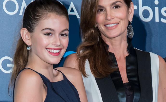 Strike a pose: Kaia Gerber makes her Vogue cover debut with model mum Cindy Crawford