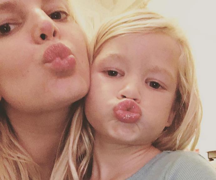 Jessica Simpson, 35, shared the sweetest snap of her daughter, Maxwell perfecting their pout. It looks like the three-year-old adores the camera, just like her pop princess mum. The mother-of-two aptly captioned the photo, "MAUH!"