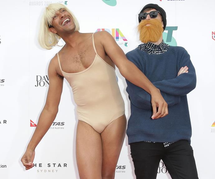 Triple J's Matt and Alex decided to serve us a dose of nightmares with ode to Sia's iconic *Chandelier* video, alongside a fake Chet Faker, in 2014.