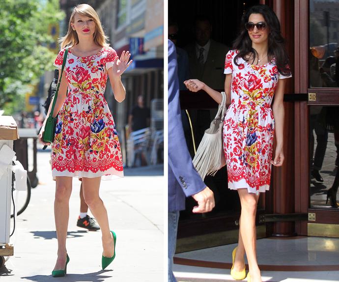 This cute Oscar Del a Renta summery dress was favoured by both Amal Clooney and Taylor Swift.