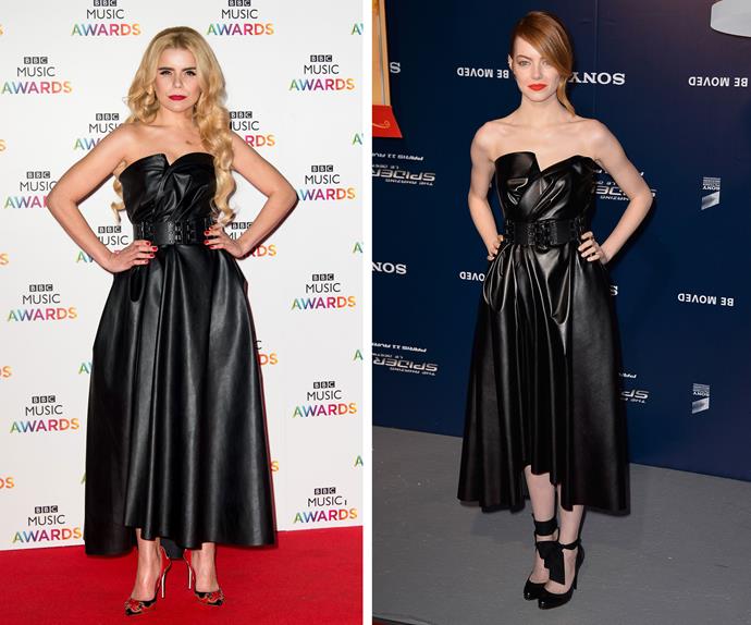 This chic Lanvin dress would look good on anyone, but we reckon both Emma Stone and British popstar Paloma Faith pull it off like red carpet veterans.