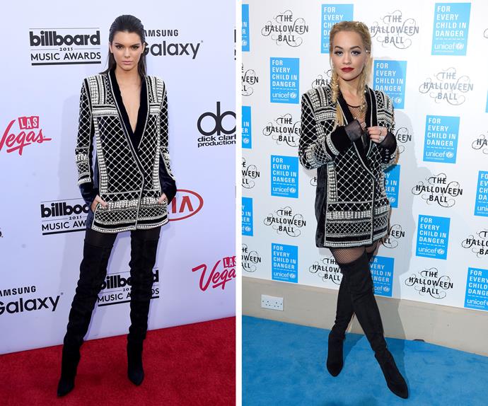 Fun, fashionable and affordable! Kendall Jenner and Rita Ora slay in this beautiful Balmain x H&M blazer.