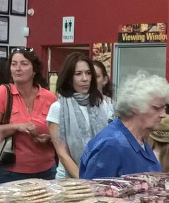 Princess Mary waited in line just like everyone else at the famous Margaret River Chocolate Factory.