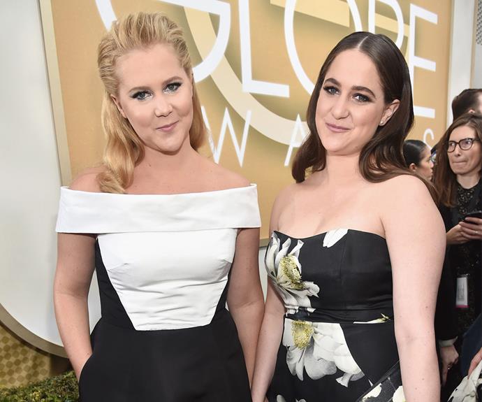 [She's just gone public with her new romance](http://www.womansday.com.au/celebrity/hollywood-stars/amy-schumer-has-a-boyfriend-14410) but Amy Schumer chose to walk the red carpet with her beloved sister and producer Kim Caramele.