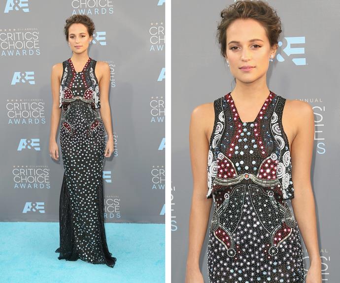 Alicia Vikander took home a Critics' Choice Award for Best Supporting Actress for her role in *The Danish Girl*.