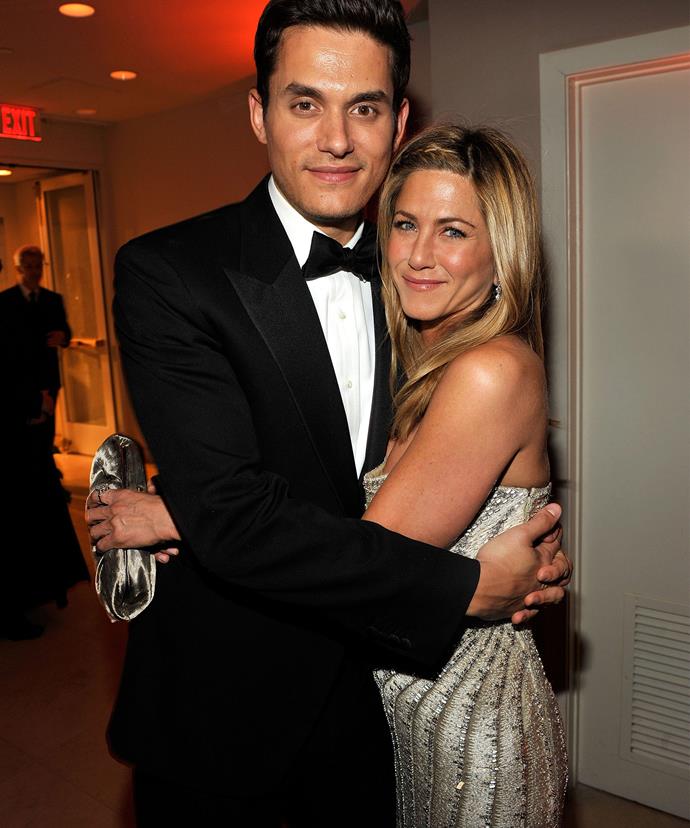 John Mayer and Jennifer Aniston attended the 2009 Vanity Fair Oscar party together.