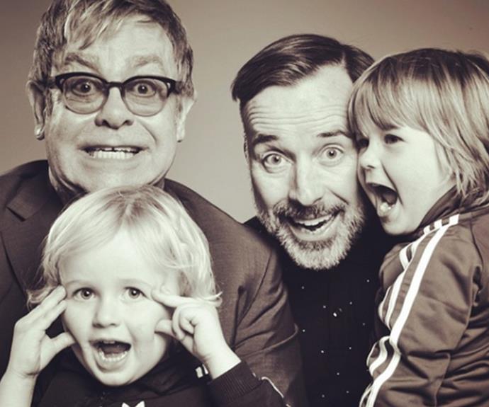 "They are the greatest thing in our lives. There’s no words to describe how much we love these boys," Elton John explains of his sons Zachary, five, and Elijah, three, who he shares with husband David Furnish. Both boys were born through the same surrogate. "Elton and David love this lady like a sister and they feel indebted to her for life," a source revealed.