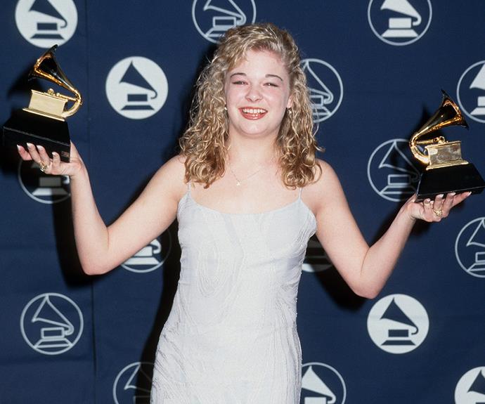 Country singer LeAnn Rimes became the youngest artist to ever win a Grammy at the 1997 event. At just 14, she walked away with the Best New Artist and Best Female Country Vocal Performance.