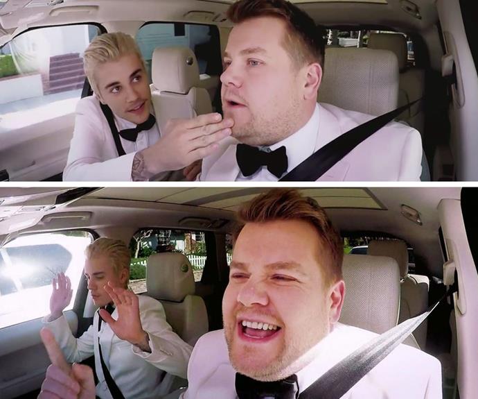 We are obsessed with James Corden and Bieber's friendship. Following the success of [their Carpool Karaoke collabs](http://www.womansday.com.au/celebrity/hollywood-stars/riding-in-cars-with-boys-justin-bieber-and-james-corden-make-for-an-amazing-comedy-duo-12656), the lads arrived at the event together!