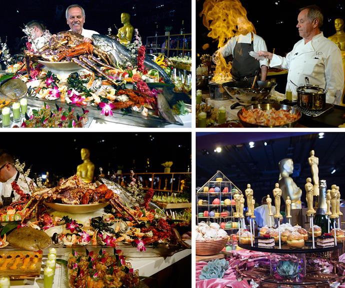 Meanwhile, Wolfgang Puck cater the ritzy Governors Ball... and boy did the food look good!
