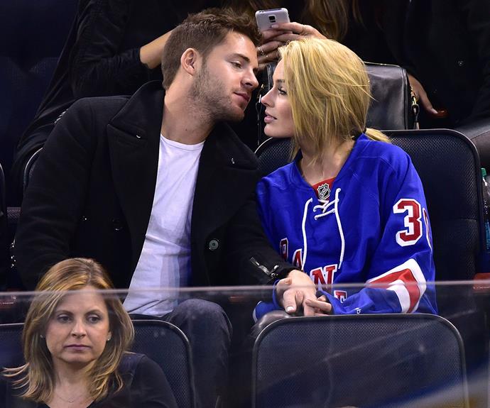 Margot and Tom Ackerley last year at a New York Rangers game.