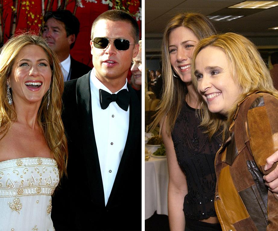 Melissa sangat dekat dengan Brad Pitt dan mantan istrinya, Jennifer Aniston.