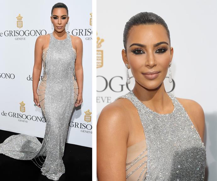 Kim Kardashian just keeps looking better and better! The mum-of-two rocked a bedazzled gown as she showed off her post baby weight-loss.