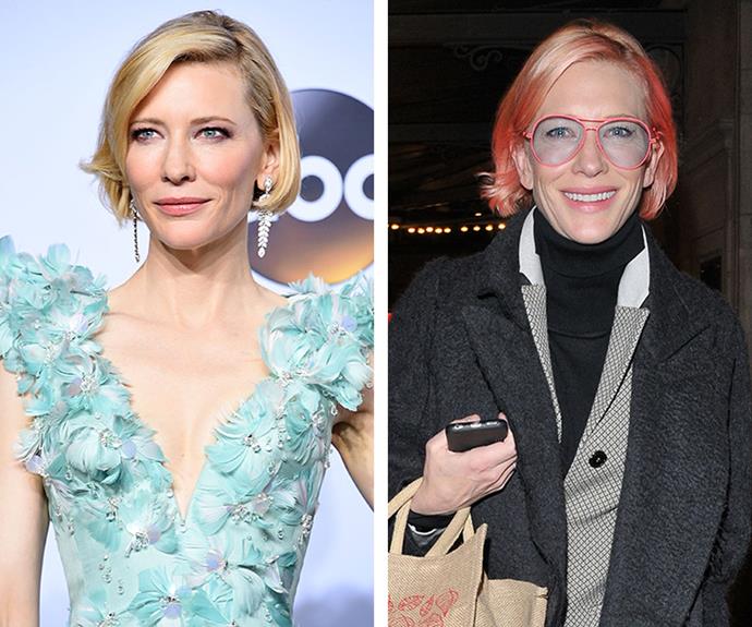 It would seem that pink is the new blonde for Cate Blanchett, who stepped out in London earlier this year rocking a hot pink bob.