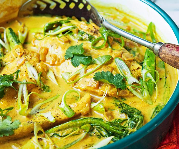 For an easy, colourful dinner recipe, try this [turmeric and coconut poached barramundi](http://www.foodtolove.com.au/recipes/tumeric-and-coconut-poached-barramundi-8657|target="_blank") from our friends over at Food To Love!