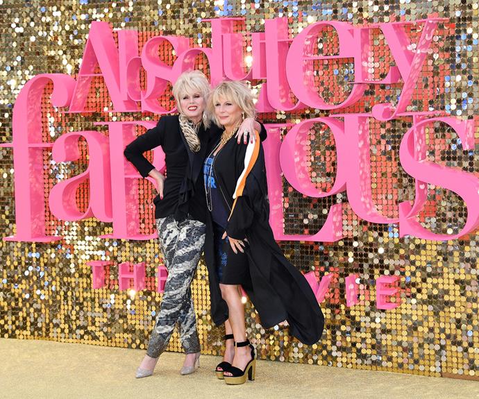 Sweetie! Darling! Joanna Lumley and Jennifer Saunders led the red carpet for their beloved sitcom's film premiere... **Watch the trailer in the next slide!**