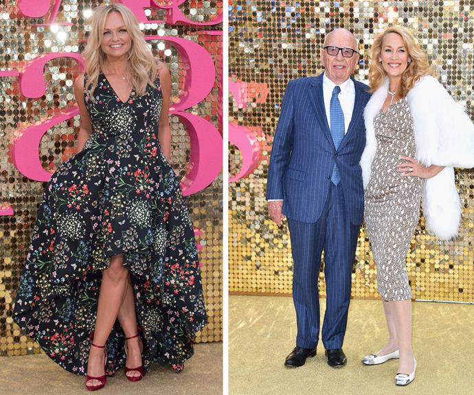 Bringing some spice, Emma Bunton while newlyweds Rupert Murdoch and Jerry Hall were all smiles!