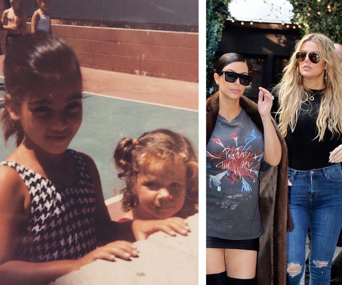 To celebrate Khloe Kardashian's 32nd birthday, sister Kim posted this amazing vintage snap of the two alongside the sweet caption, "You constantly surprise me with your strength and determination. I've learned so much from you in this life time, I'm so proud to call you my sister and best friend!"