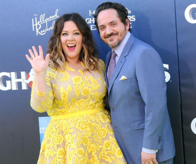 Melissa McCarthy, joined by hubby Ben Falcone, was a ray of sunshine in a yellow floral dress.