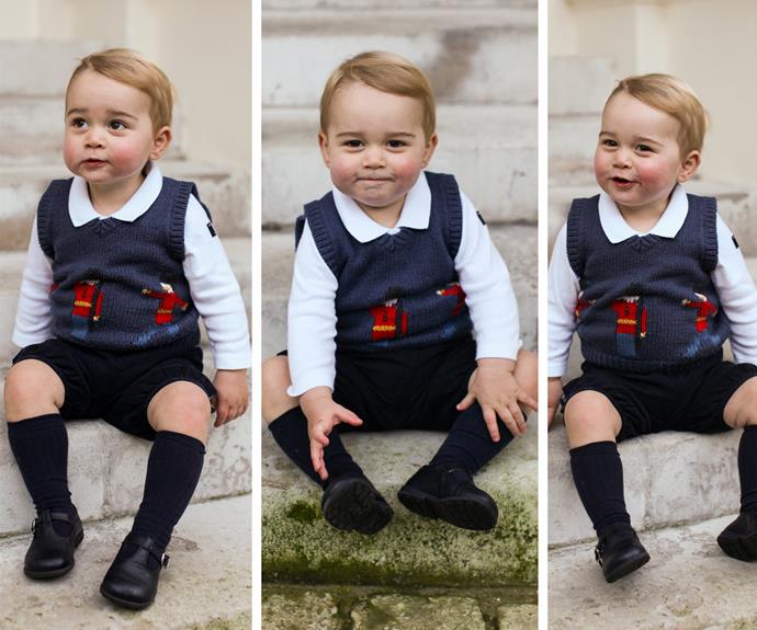 In 2014, the Royal Family presented the world with the cutest Christmas gift of all - this official series of snaps featuring Prince George casually hanging out in the courtyard at Kensington Palace.