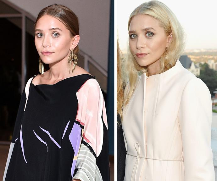 Saying goodbye to her darker locks, Ashley Olsen showed off a platinum-blonde new look when she attended the opening of the Elizabeth and James flagship store at the Chateau Marmont in LA on Tuesday.