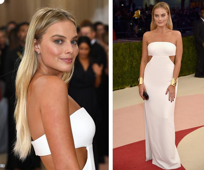 Margot turned heads in this drop-dead gorgeous, figure-hugging gown at the 2016 Met Gala.