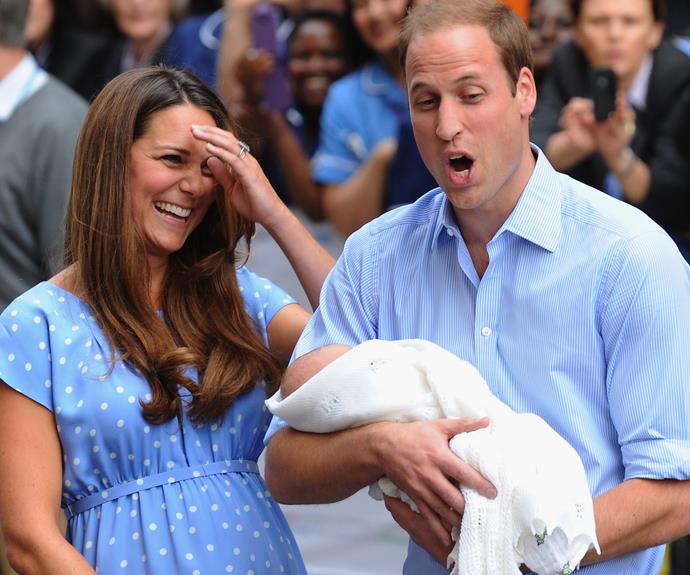 A joyous moment new parents, royal or not, will recognise.