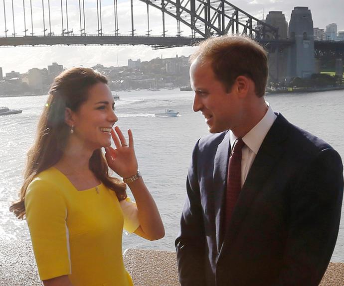 We adore this quiet moment between the pair during their first royal tour of Australia in 2014. William may be in stunning Sydney Harbour, but he only had eyes for Catherine.