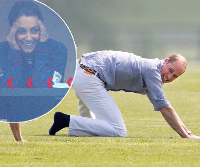 But we're not sure how Kate feels about William's yoga moves.
