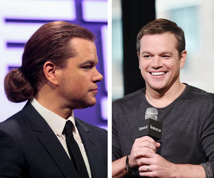 When Matt Damon stepped out for the *Jason Bourne* press conference in Beijing, China, fans were quick to spot a drastic change to his signature short 'do, that he donned as little as three weeks ago (R).