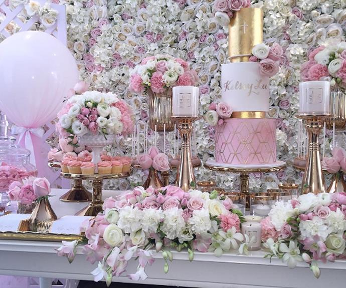 Wow, that table is certainly pretty in pink!