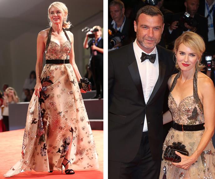 Naomi Watts and long-time partner Liev Schreiber were the picture of love.