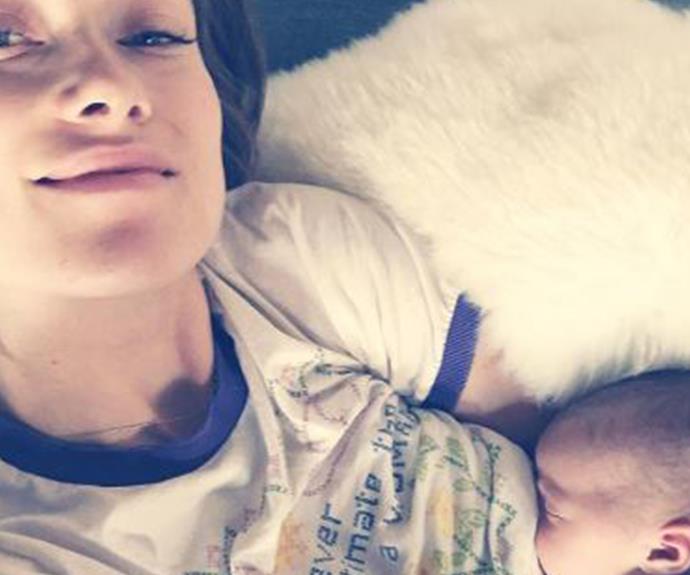 Shortly after her bub's birth, the brunette beauty [Insta-snapped](https://www.instagram.com/p/BL9kSZnD7nd/?taken-by=oliviawilde&hl=en|target="_blank"|rel="nofollow") herself breastfeeding little Daisy, captioning the snap: "My drinking buddy. #neverunderestimatethepowerofawoman". 
<br><br>
Hilarious *and* sweet.