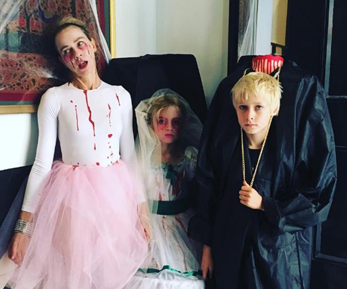 Naomi Watts and her spooky children got their fright on as a gory bunch!