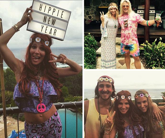 Middle sibling Chris and his wife Elsa Pataky threw a '60s hippie party to ring in the new year a couple of years ago.