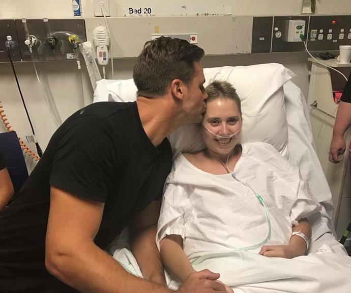 Model Emily Skye shared, "The beautiful girl was told she only had a few hours to live & her dream was to meet Beau Ryan & he found out & drove to hospital to see her!"