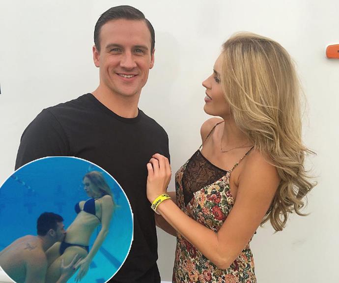 Turning things around! After a [somewhat tumultuous year](http://www.womansday.com.au/celebrity/hollywood-stars/olympian-ryan-lochte-is-engaged-to-kayla-reid-16767), congratulations are in order for US Olympian Ryan Lochte and fiance Kayla Rae Reid, who just announced their first pregnancy with this fitting underwater bump snap. "My Christmas gift came early this year, can't wait for next year! Best news I've ever received," the 32-year-old athlete shared.
