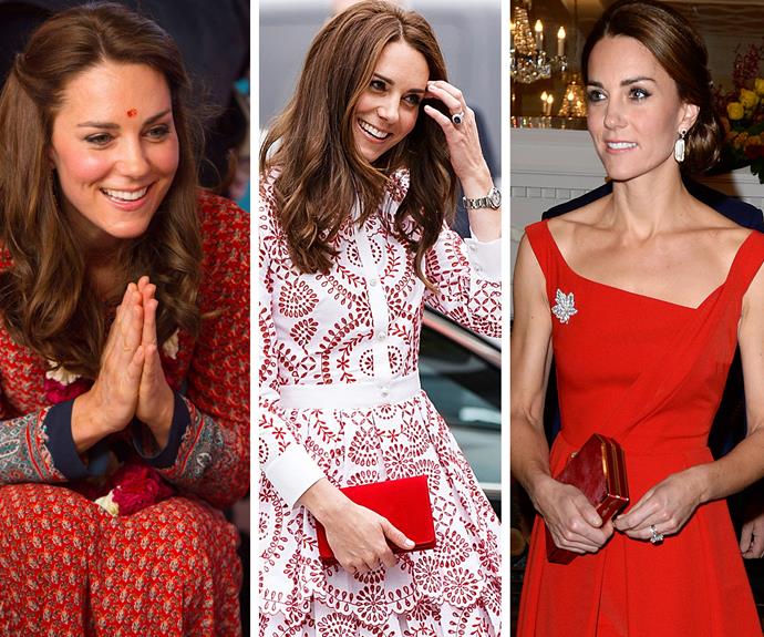 **Always radiant:** No matter what the occasion, Kate makes sure all her looks are an event! From channelling the cultural delights of India, embodying the fresh fun nature of Canada or going for ever-classic princess perfection.