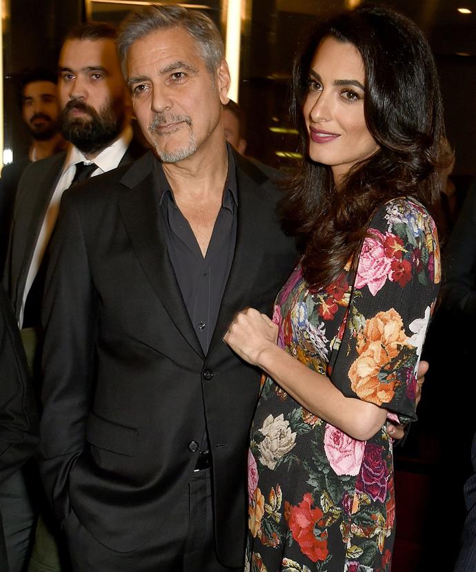 Early this year, baby whispers gained momentum when Amal was seen to swap form-fitting ensembles for looser fitting garments.
