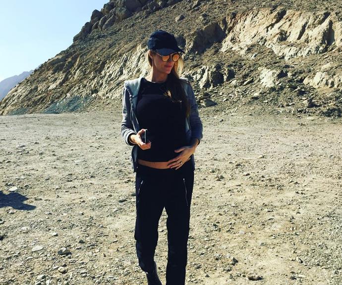 Expectant dad Ronan Keating took to Instagram to gush over his pregnant wife Storm with this stunning snap from their romantic Oman getaway. "Finally arrived in magnificent #Oman .... O-man she looks good," he wrote.