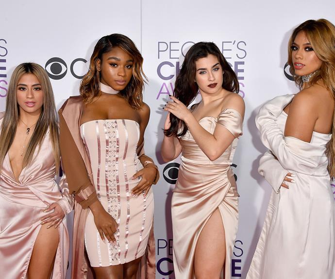 Fifth Harmony's red carpet as a quartet.